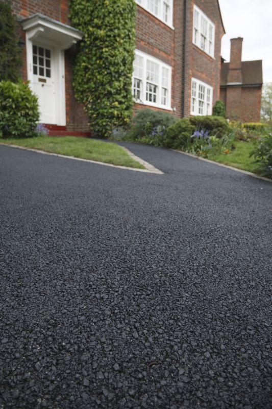 Asphalt Driveway with Fresh Sealcoat