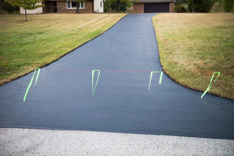 Asphalt Driveway with Clear Markings