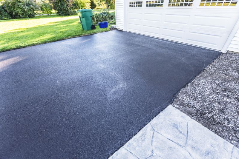 Blacktop Driveway with Fresh Sealcoat
